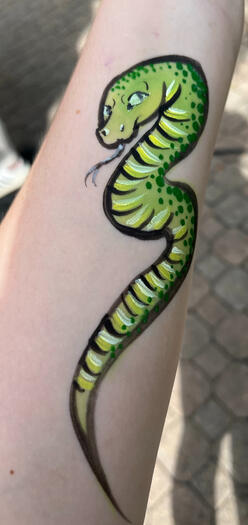 Snake on forearm