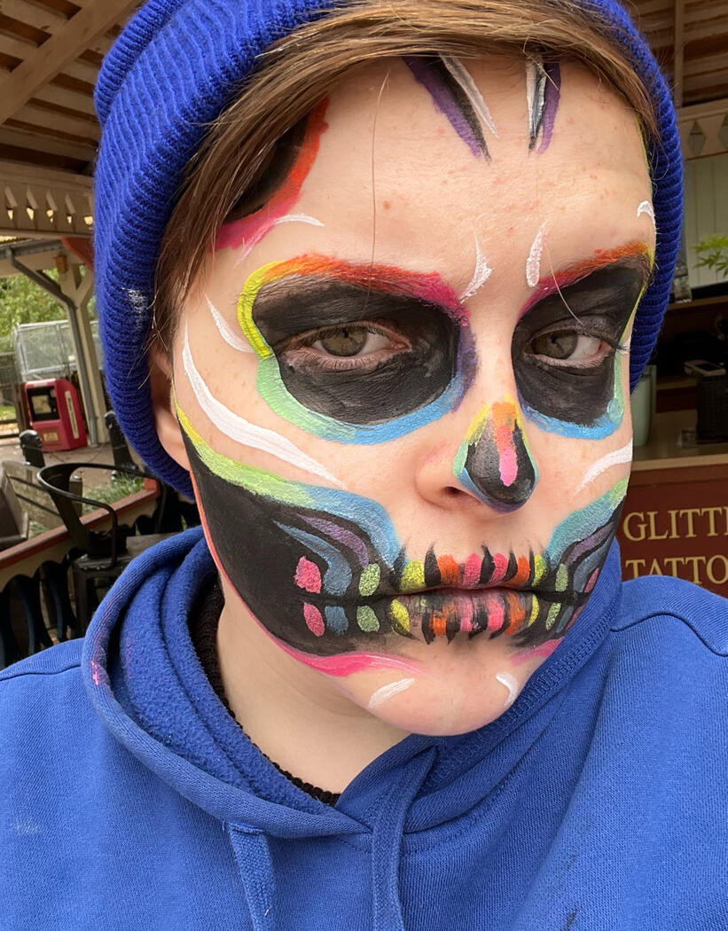 Rainbow skull